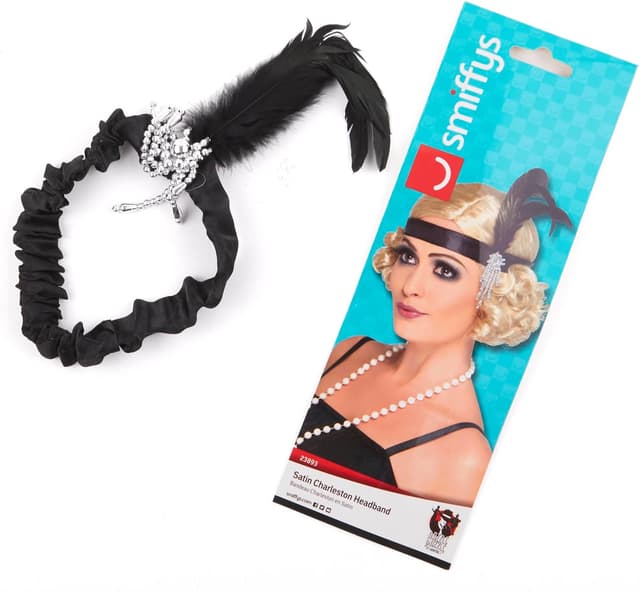 Thumbnail 1 de Headband Charleston noir satiné ⚙