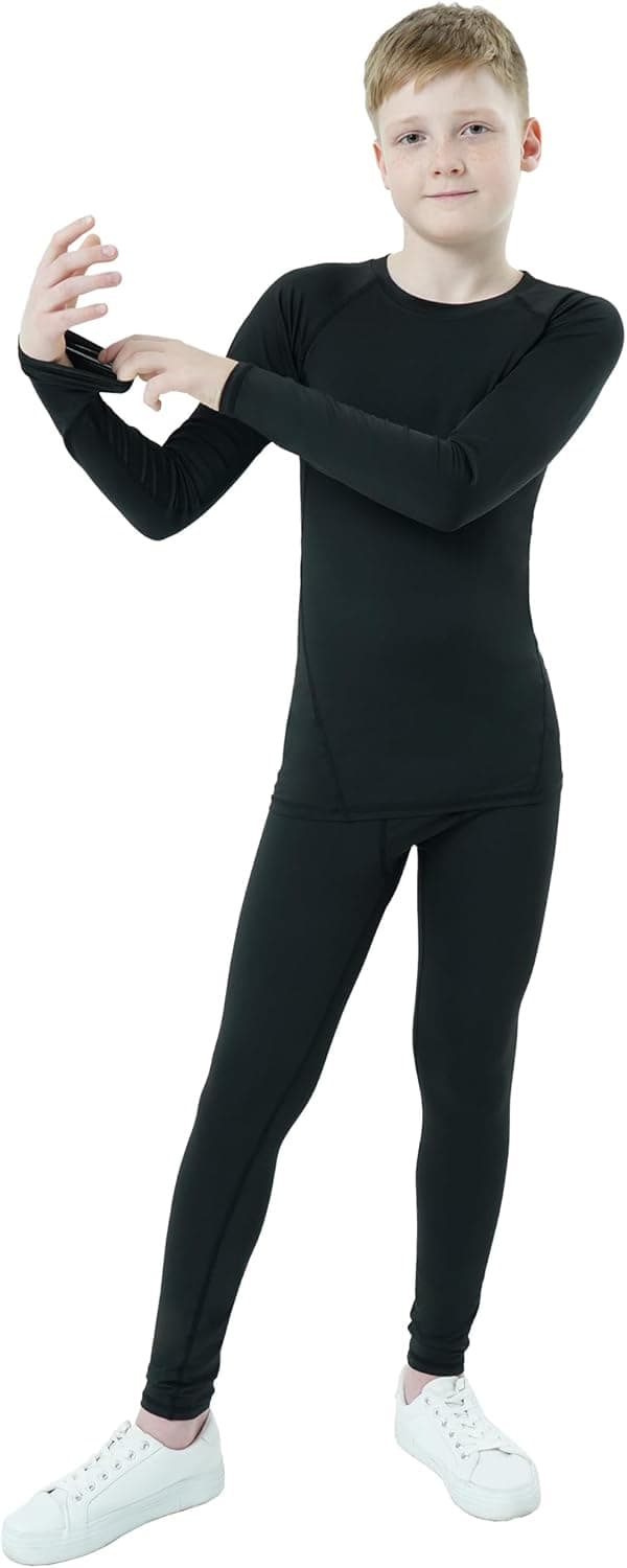 Detalle de HovSiyla Youth Boys’ Compression Pants Quick Dry Sports Base Layer Tights