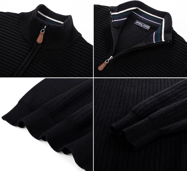 Thumbnail 5 de PJ PAUL JONES Maglione con zip 1/4 e scollo a V