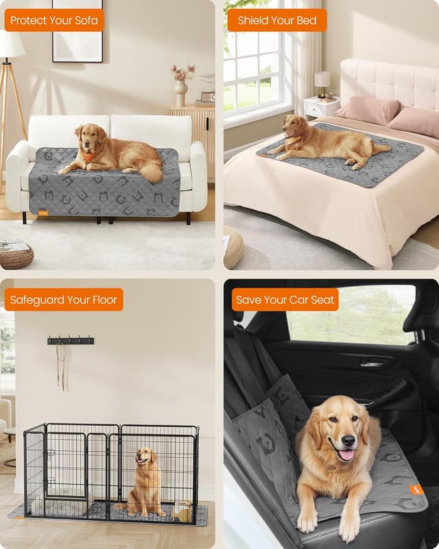 Detalle 2 de Feandrea Waterproof Dog Blanket 127 x 102 cm (PPB026GD01) for sofa protection