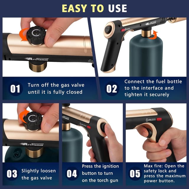 Thumbnail 6 de ARTFLAMM Propane Torch Turbo Mode for Cooking