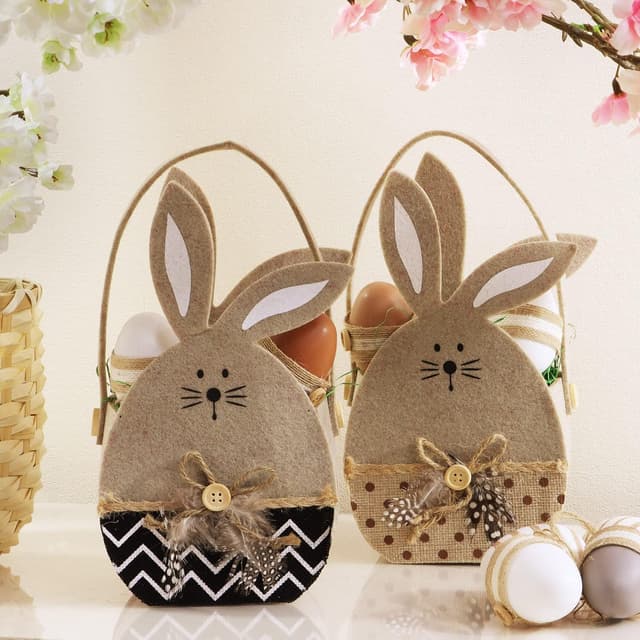 Thumbnail 4 de COM-FOUR® 2x Panier en feutre 22,5 cm 🐰