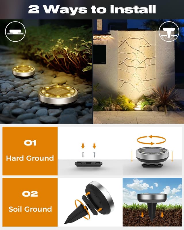 Thumbnail 4 de btfarm Solar Lights Outdoor Garden 6-pack, warm white 🌳