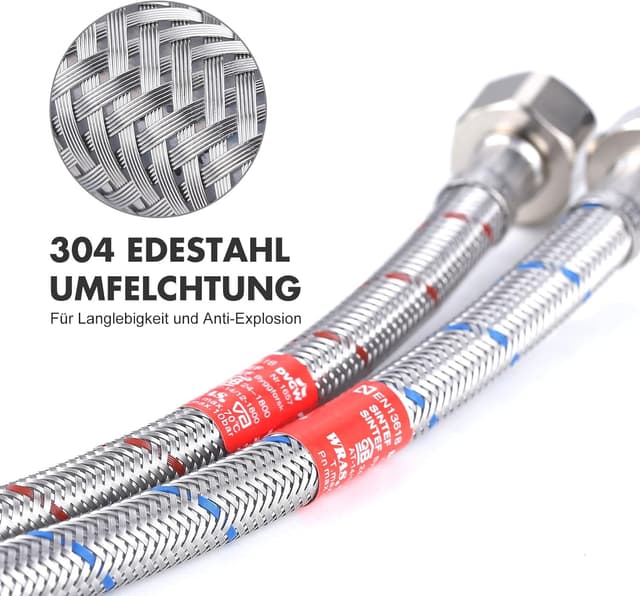 Thumbnail 4 de iVIGA mangueras grifo 50 cm G3/8 M10