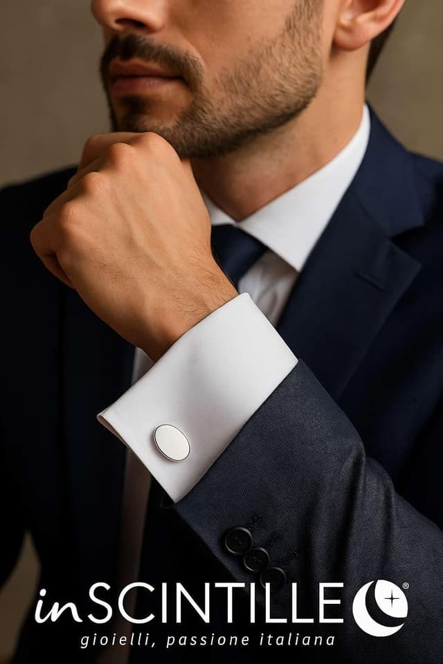 Thumbnail 4 de inSCINTILLE Boutons de Manchette Acier élégants 💍