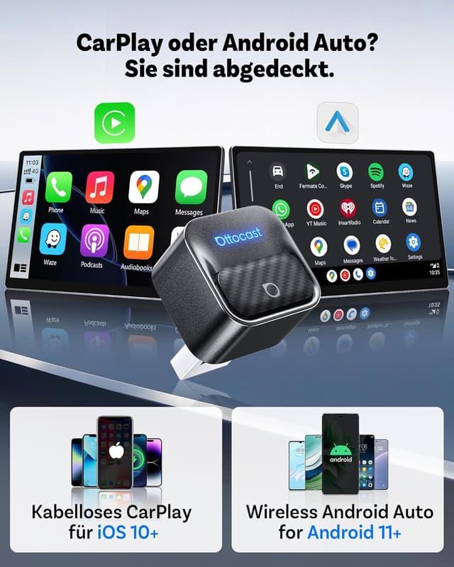 Detalle 2 de OTTOCAST 2-in-1 Wireless CarPlay Adapter 2026