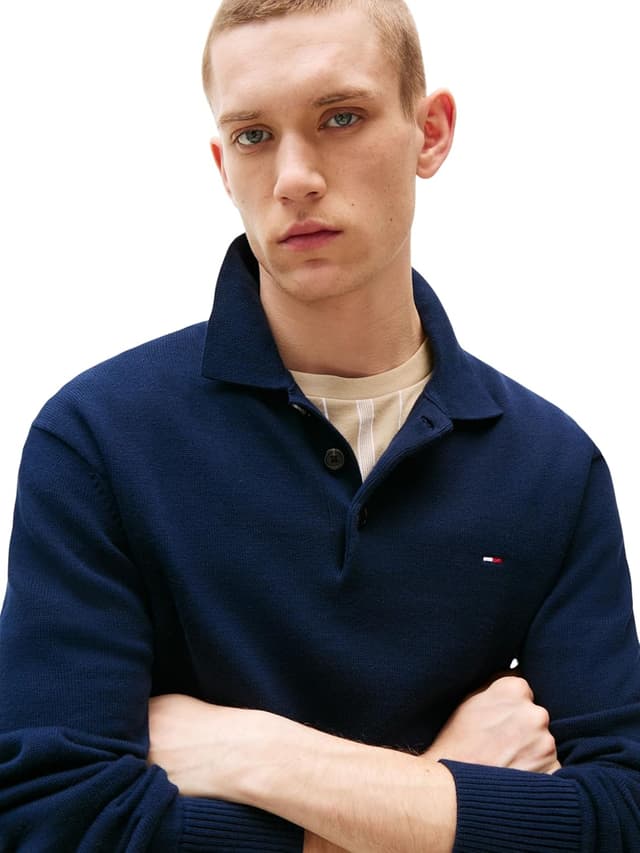 Detalle de Tommy Jeans TJM Slim Essential Polo SWTR Pullover Sweater (Pack of 1)