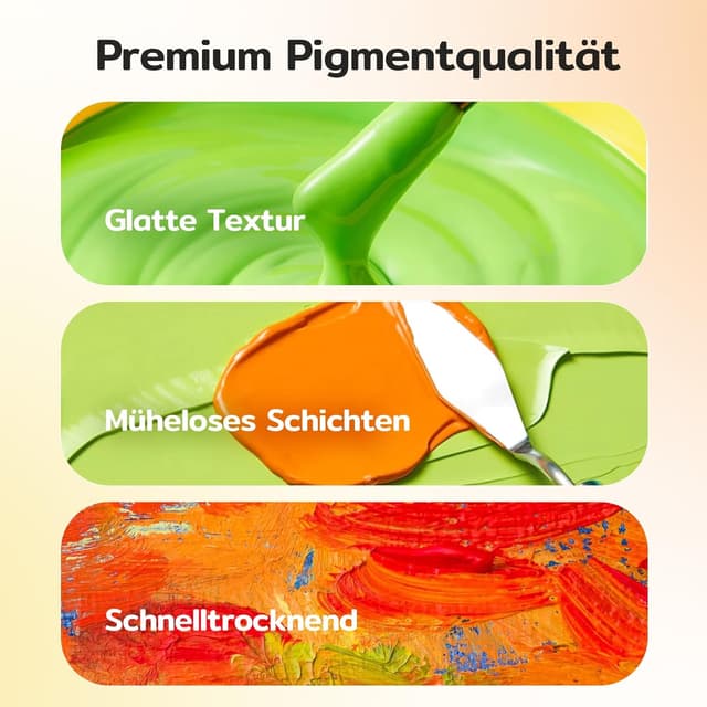 Detalle de Color More TMOL Acrylfarben-Set mit 14 x 500 ml – wasserdicht, lichtbeständig & schnell trocknend