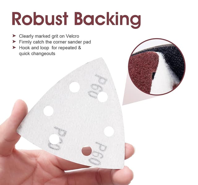 Thumbnail 4 de SATC Delta-Triangle 93mm Sanding Sheets 60-pack 🛠