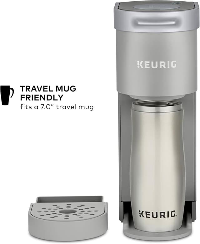 Detalle de Keurig K-Mini single-serve K-Cup coffee maker (6–12 oz) with cord storage