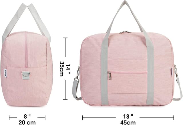 Detalle 2 de Narwey Easyjet cabin bag underseat foldable travel duffel holdall tote 30L (Pink) 45x36x20cm