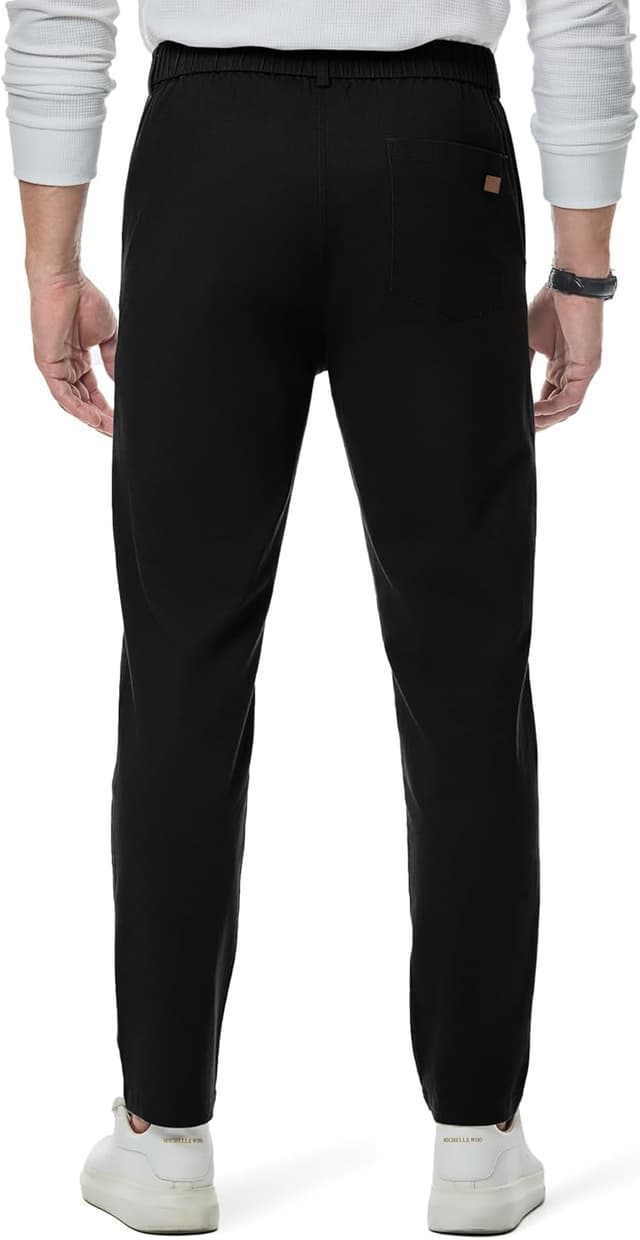 Detalle de JMIERR Herren Baumwoll-Chino Stretch Cargohose mit elastischem Bund und Taschen