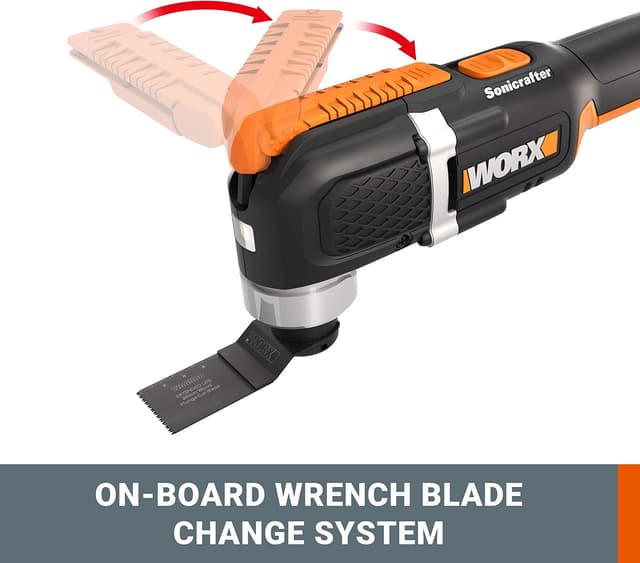 Detalle de WORX WX696.9 Sonicrafter cordless oscillating multi-tool (18V/20V Max) with variable speed
