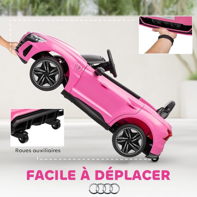 Thumbnail 4 de HOMCOM Voiture électrique enfant 12 V Audi RS E-tron GT Rose