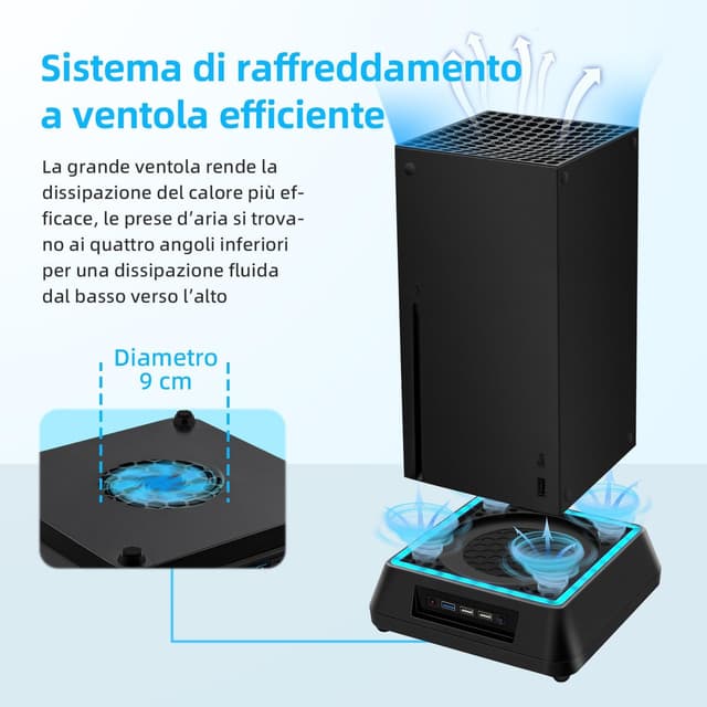Detalle de Tolesum Ventola Raffreddamento Xbox Series X 3 livelli