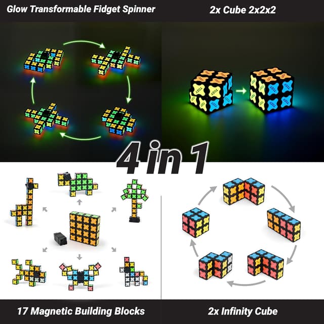 Thumbnail 6 de TOSY Fidget Spinner Glow 16 pièces ⚙