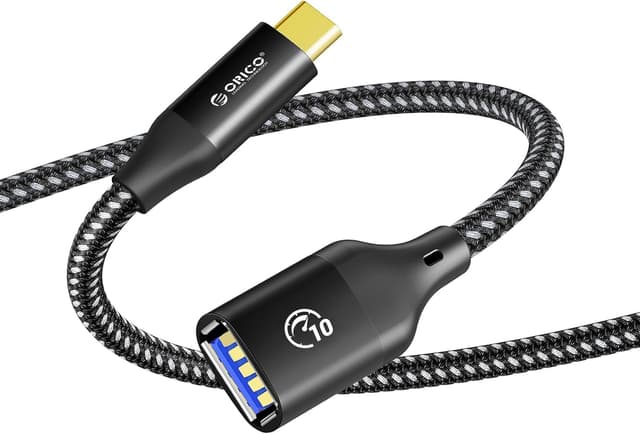 Detalle de ORICO câble d’extension USB 3.1 USB-C mâle vers USB-A femelle, 10 Gbit/s, 1 m
