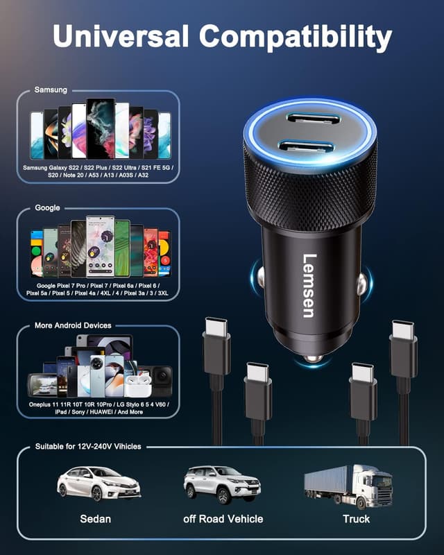 Thumbnail 6 de Caricatore Auto 60W 2 Porte USB-C