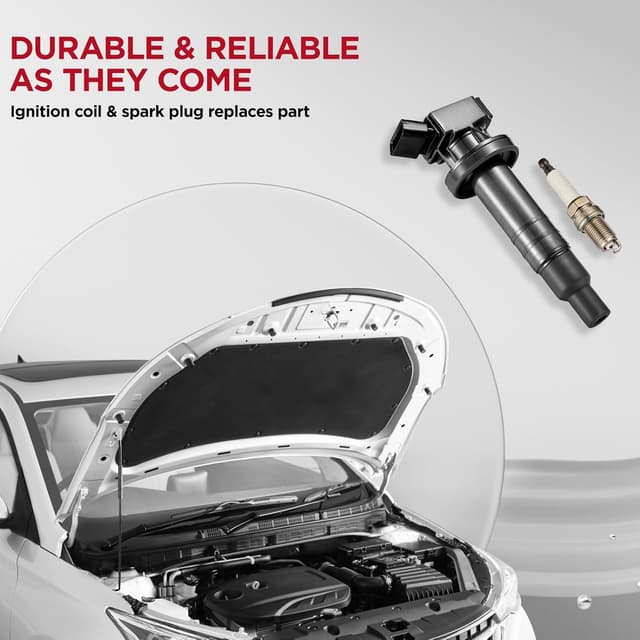 Thumbnail 6 de SYKRSS Set of 4 Ignition Coil Pack UF247 + Iridium Spark Plugs 4503 (4-Pack) for Select 1.8L Chevy/Toyota Applications