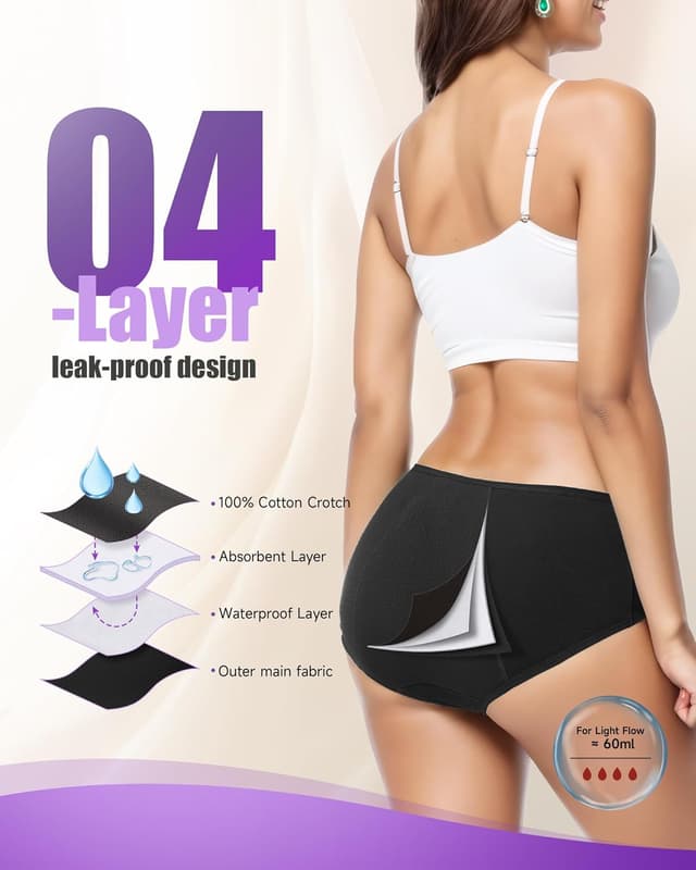 Thumbnail 2 de TANSTC Mutande Mestruali Cotone 4 Strati