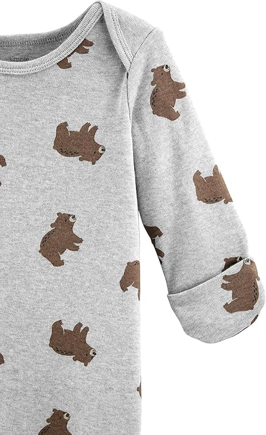 Thumbnail 2 de Simple Joys by Carter's 3-Pack Neutral Cotton Sleeper Gown 0 meses 👶