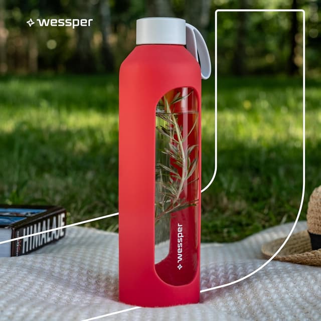 Thumbnail 4 de Wessper Bouteille à eau 1 Litre verre borosilicaté