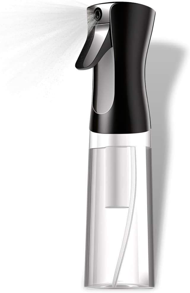 Detalle de Kontinuierliche Wassersprühflasche mit feinem Sprühnebel (0,3-mm-Düse) – schwarz/weiß, nachfüllbar