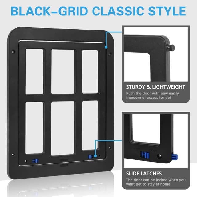 Thumbnail 4 de Adiwo Katzenklappe 31,5 x 25 cm Schwarz