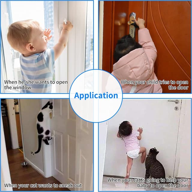 Thumbnail 2 de Door Lock Without Drilling 4 Pack