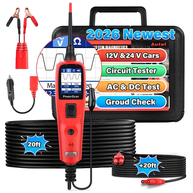 Detalle de Autel PowerScan PS100 Automotive Circuit Tester 2.0 (12-24V) with 20ft Extension Cord
