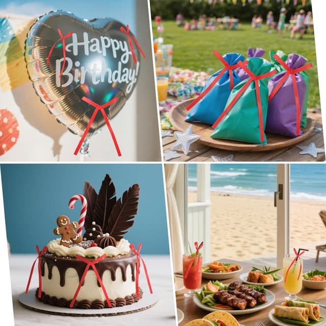 Thumbnail 6 de jwtyu 40 Stück Schleifen Deko Rot Tortendeko