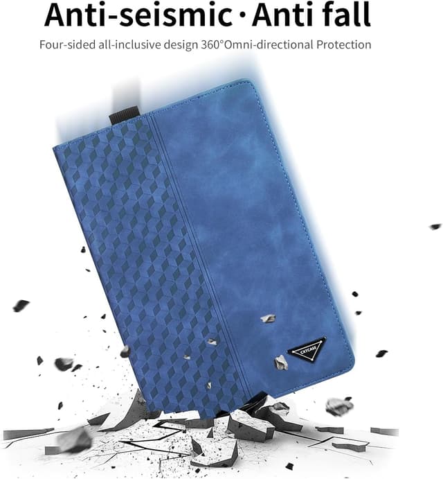 Detalle de CXTCASE Hülle für Huawei MediaPad M5 lite 10.1 (2018) – Multi-Winkel Folio Flip Smart Cover in Blau