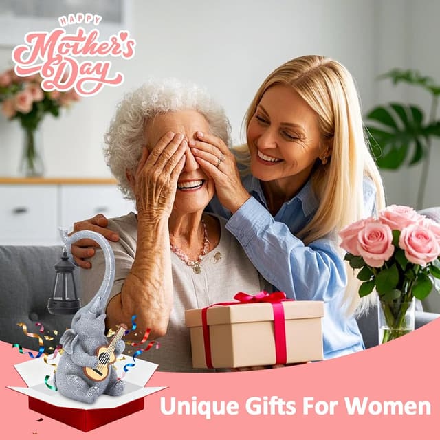 Detalle 2 de MERUIKCO Elephant Statue 11.62in Solar LED