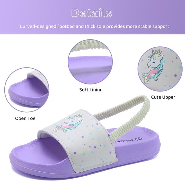 Detalle de WateLves Toddler Water Slide Sandals (Slip-On) for Swim, Beach & Everyday Summer Wear