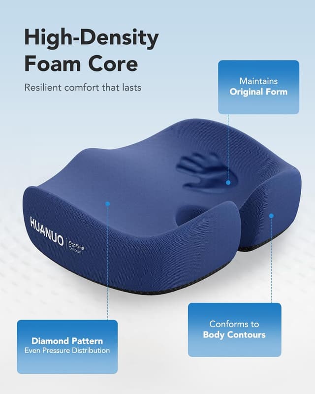 Thumbnail 3 de HUANUO Cuscino ergonomico extra-grande per sedia