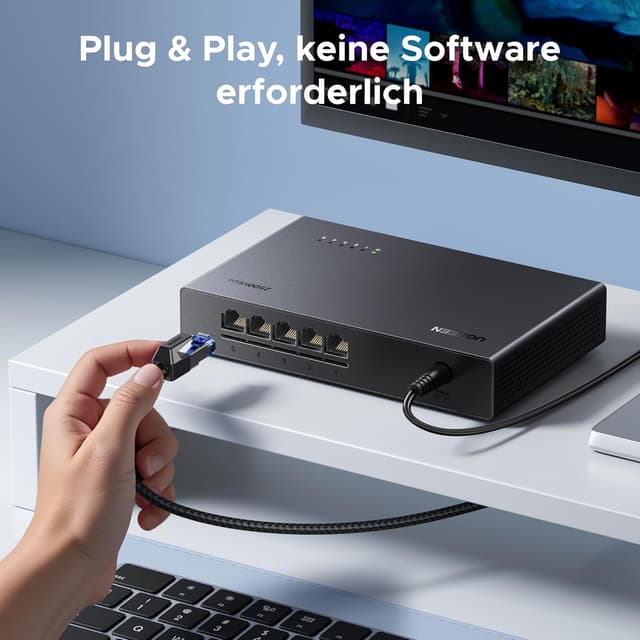 Detalle 1 de UGREEN 2.5G LAN Switch mit 5 Ports