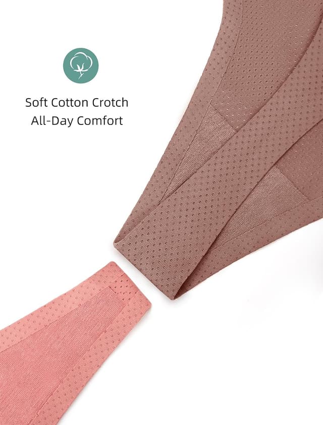 Detalle 2 de VOENXE Seamless High-Waisted Thongs (No VPL) – 5-Pack