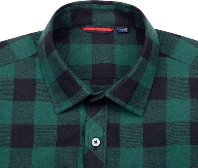 Detalle de siliteelon Herren Karo-Flanellhemd mit Brusttasche (Langarm, Regular Fit) aus Baumwolle