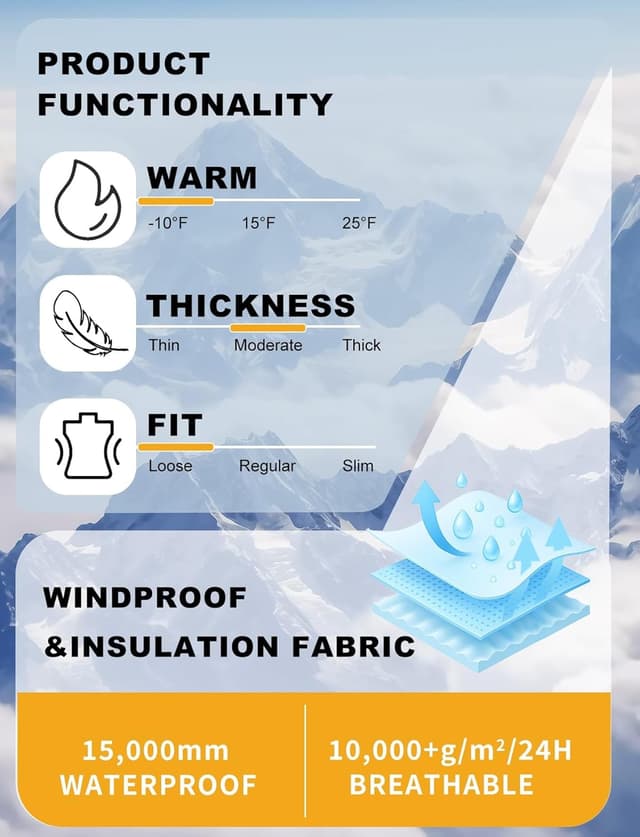 Thumbnail 5 de GSOU SNOW Snowboard Pants Waterproof Insulated