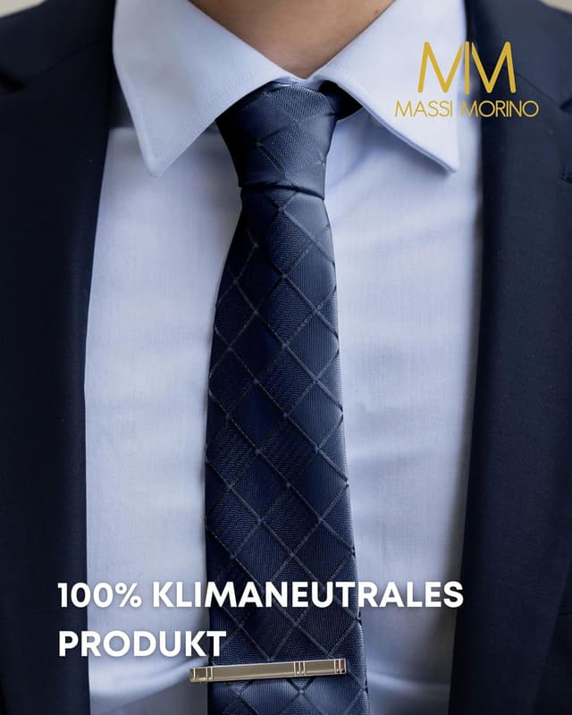 Detalle 2 de Massi Morino Krawatte Set – stilvolles Herren 5‑In‑1 Geschenkset