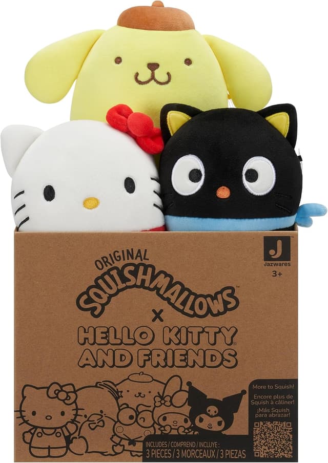 Detalle de Squishmallows Original Sanrio “Hello Kitty and Friends” 5in Mystery 3-Pack (Official Jazwares Plush)