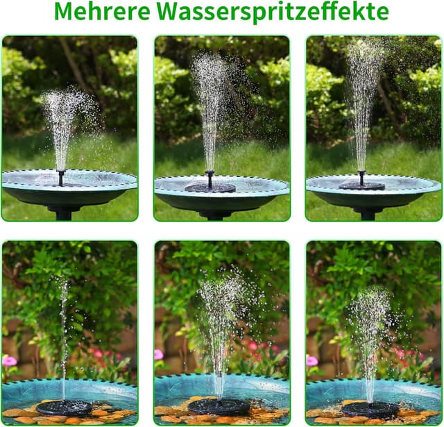 Detalle de AISITIN Solar Springbrunnen mit 6 Stilen