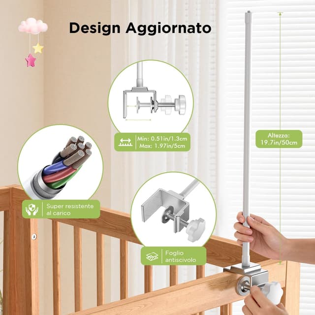 Thumbnail 4 de YESIMOM Supporto universale per baby monitor con attacco 1/4″ 🎥