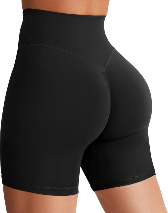 Detalle de YEOREO Women’s Hidden Scrunch Biker Shorts (3.6" / 4.5" / 6") with High Waist Tummy Control