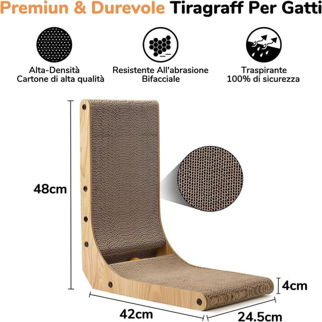 Thumbnail 1 de FUKUMARU Tiragraffi a L 48 cm per Gatti 🐾