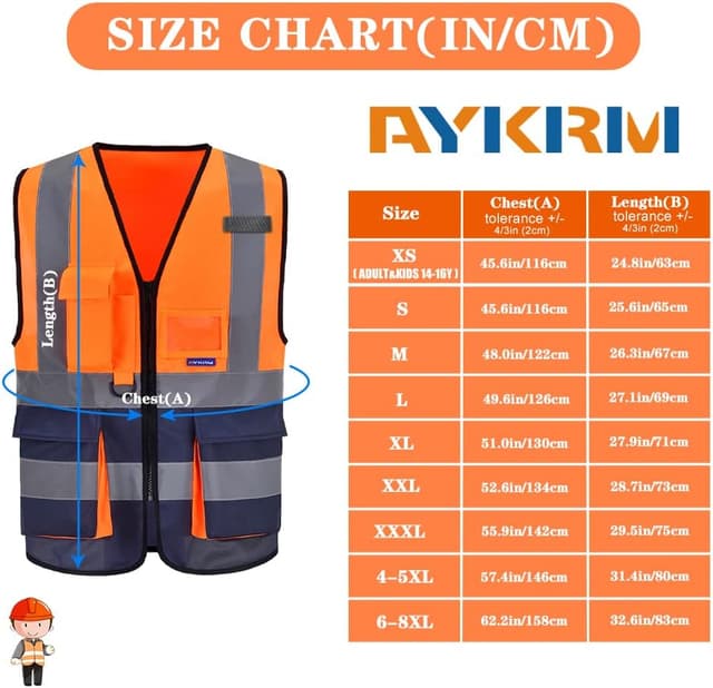 Thumbnail 3 de AYKRM Sicherheitsweste 21 Farben 🦺