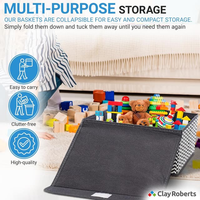 Thumbnail 5 de Clay Roberts Storage Baskets Pack of 2, Grey