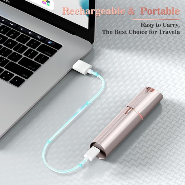 Thumbnail 5 de Vexloria Facial Hair Remover for Women (Face Hair Trimmer) – Rechargeable Lady Shaver for Upper Lip & Peach Fuzz