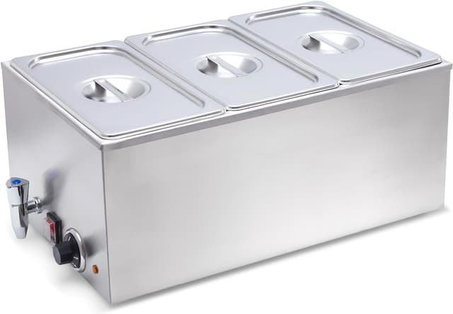 Imagen de SYBO Bain Marie 23L 3-Section Food Warmer en OfertitasTOP