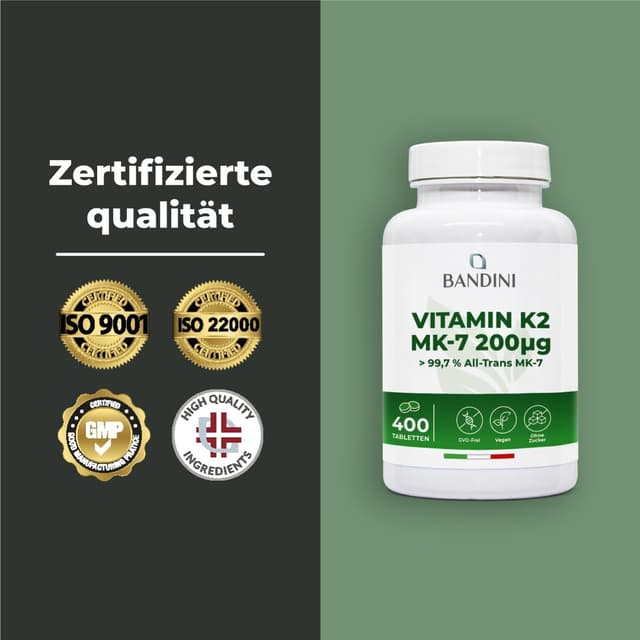 Detalle de BANDINI Vitamin K2 MK-7 200 µg, 400